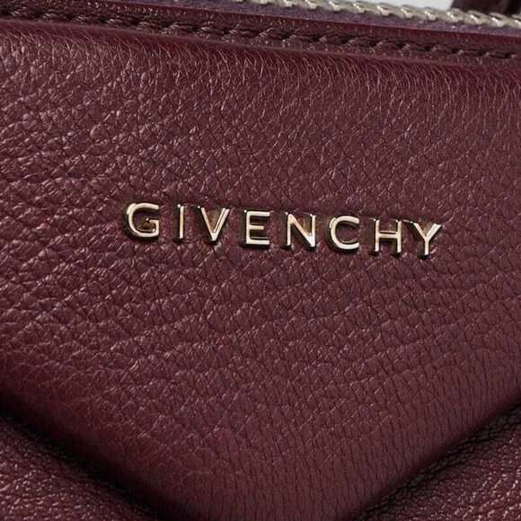 Givenchy Burgundy Sugar Goatskin Leather Medium Antigona Bag - Picture 7 of 11